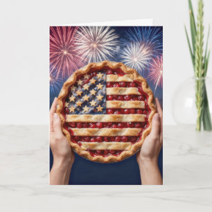 Carte Croûte de drapeau américain du 4 juillet sur une t