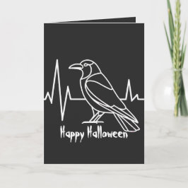 Carte Crow moderne & fréquence cardiaque, minimaliste, H