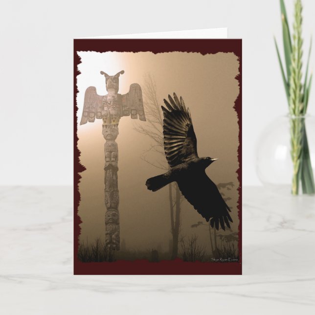 Carte CROW SPIRIT Native American Thing Card Collection (Devant)