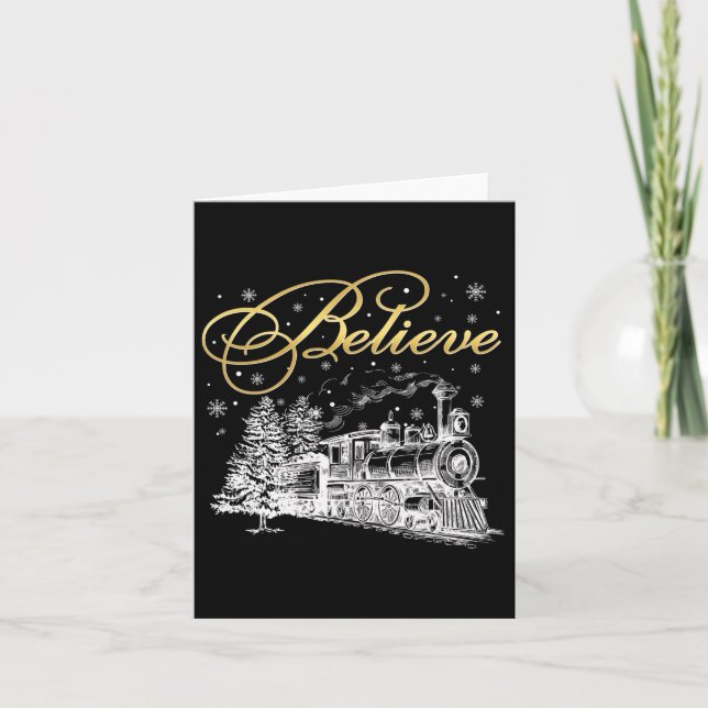 Carte Croyez Noël Pôle Nord Express Polaire All Abr (Devant)