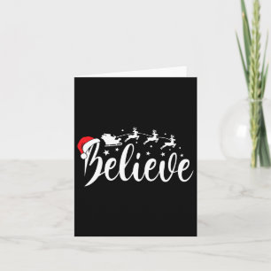 Carte Croyez Père Noël Xmas Pajama Amusants Vibes de Noë
