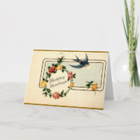 Cru 1917 de salutations d'anniversaire d'oiseau