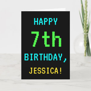 Carte Cru d'amusement/anniversaire rétro regard de jeu