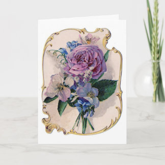 Carte Cru rose et muguet