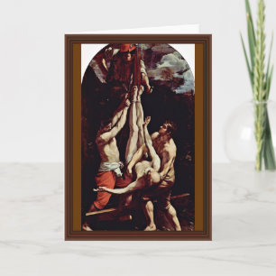 Carte Crucifixion de St Peter par Reni Guido