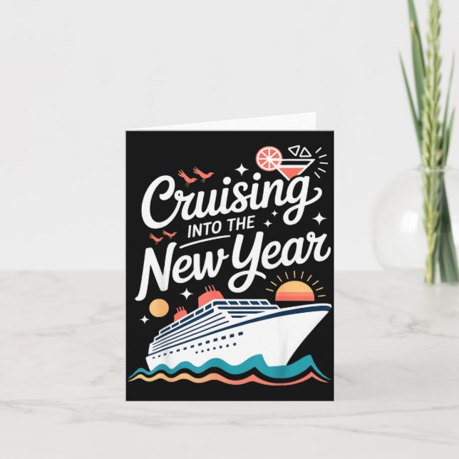 Carte Cruising Into The New Year Cruise Party Sunset Oce (Devant)