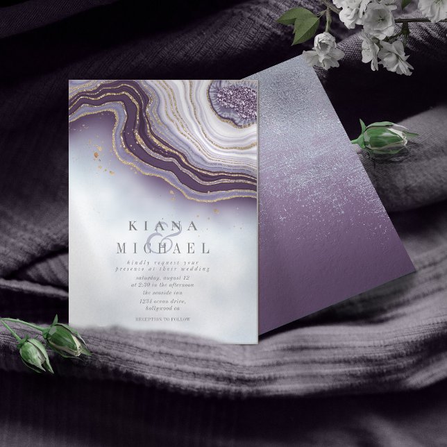 Carte Crystal Agate Mariage Amethyst ID825 (Créateur téléchargé)