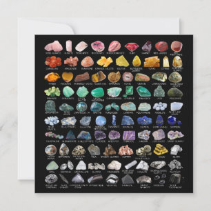 Carte Crystal Collection Rainbow Rocks Carré Card