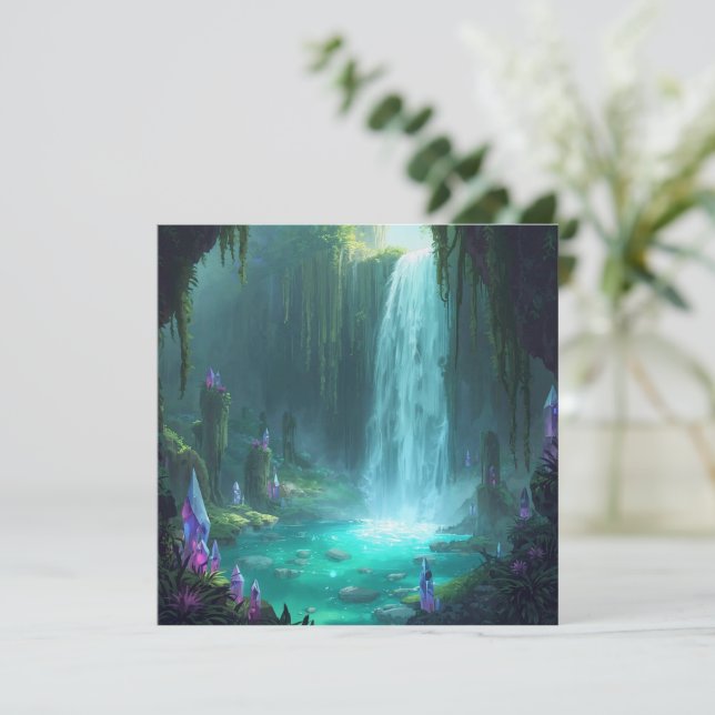 Carte Crystal Falls of the Hidden Realm (Debout devant)