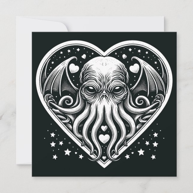 Carte Cthulhu Saint-Valentin Lovecraft Horreur (Devant)