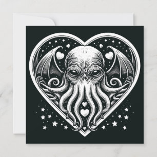Carte Cthulhu Saint-Valentin Lovecraft Horreur