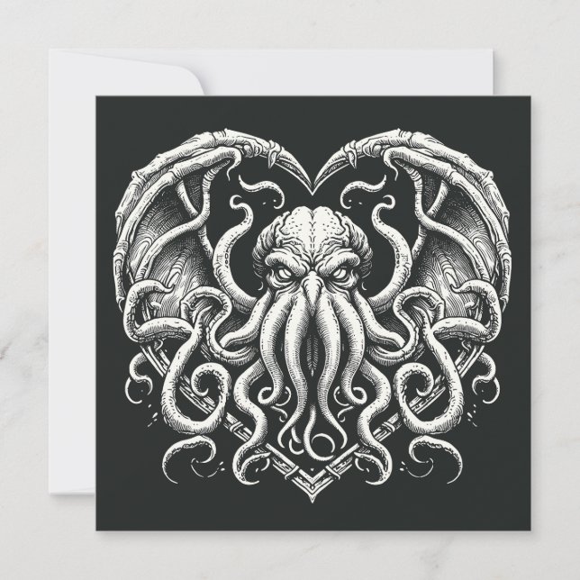 Carte Cthulhu Saint-Valentin Lovecraft Horreur (Devant)