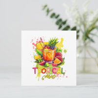 Cubes tropicaux - Vibes d'été Aquarelle Fruits