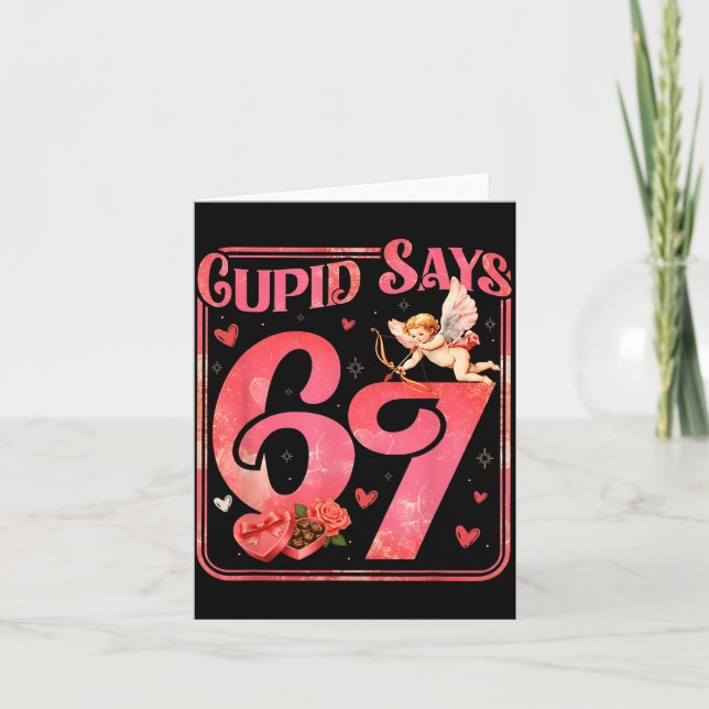 Carte Cud dit 67 drôle de Saint-Valentin six sept mème d (Devant)