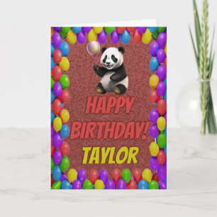Carte Cudly mignon Ours Panda Salutation Joyeux Annivers