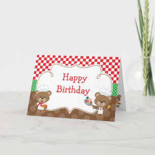 Carte Cuisine Chef Bear Party