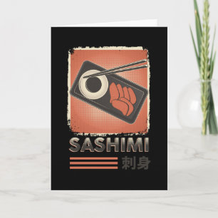 Carte Cuisine de Sashimi japonais parfaite Style Vinta