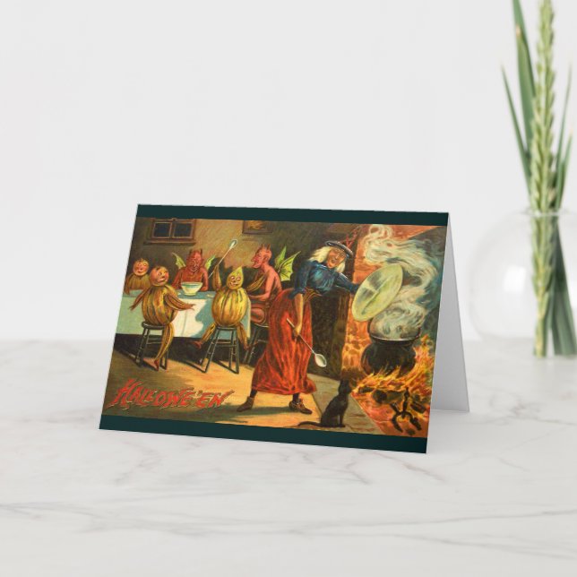 Carte Cuisine Halloween Witch (Devant)