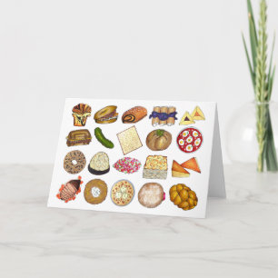 Carte Cuisine juive repas de fêtes alimentaires impressi