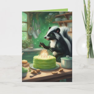Carte Cuisine Magique de Cottagecore Gâteau d'anniversai