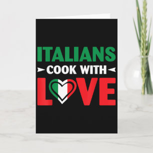 Carte Cuisinez avec amour Chef italien drôles citations