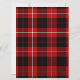 Carte Cunningham Tartan rouge noir