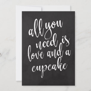 Carte Cupcake abordable Chalkboard mariage signe