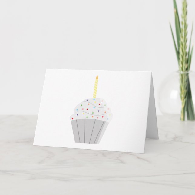 Carte Cupcake Anniversaire (Vierge) (Devant)