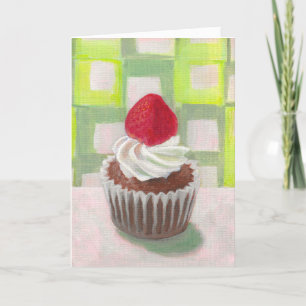 Carte Cupcake aux fraises