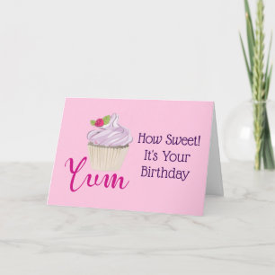 Carte Cupcake d'anniversaire doux