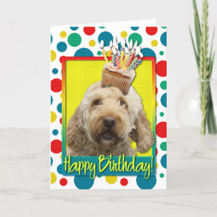 Carte Cupcake d'anniversaire - GoldenDoodle