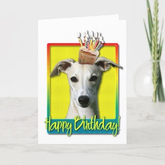 Carte Cupcake d'anniversaire - Whippet