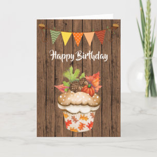 Carte Cupcake et Bungalows d'automne de la Cute Autumn