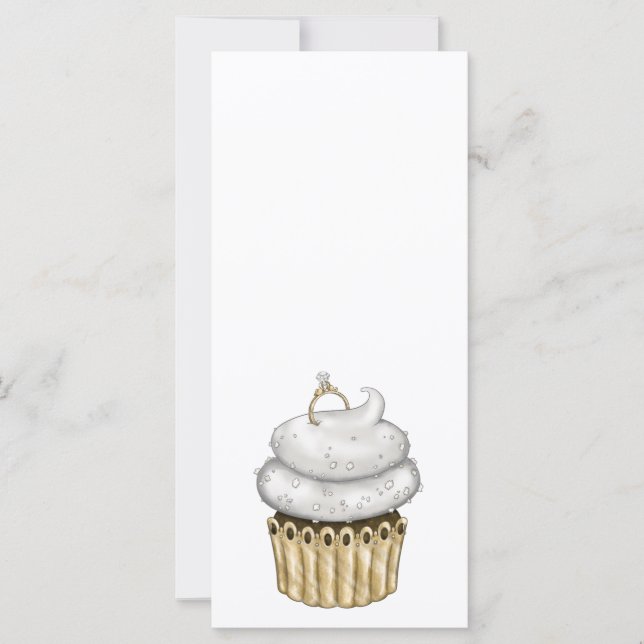 Carte Cupcake Fiançailles doux (Devant)