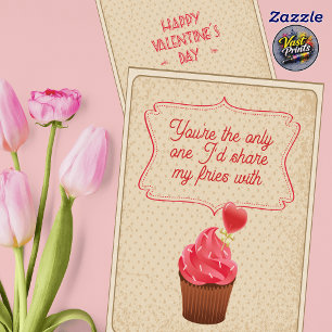 Carte Cupcake Mignon Vintage Drôle Mari Saint-Valentin
