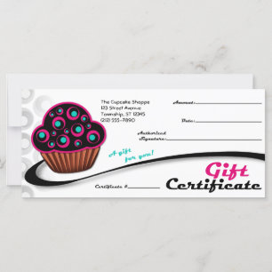 Carte Cupcake rose alternatif - Certificats cadeaux