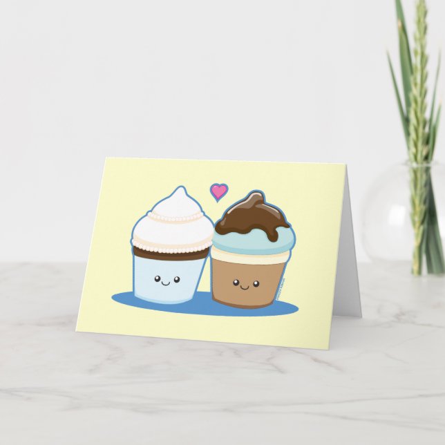 Carte Cupcakes mariages (Devant)