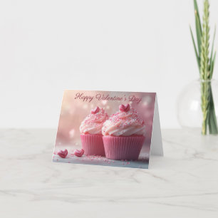 Carte Cupcakes mignonettes avec Coeurs Salutation de Sai