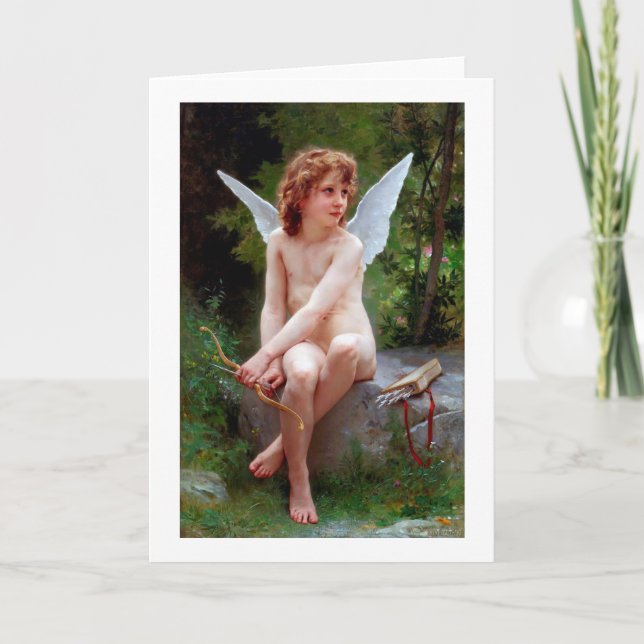 Carte Cupid, Bouguereau (Devant)
