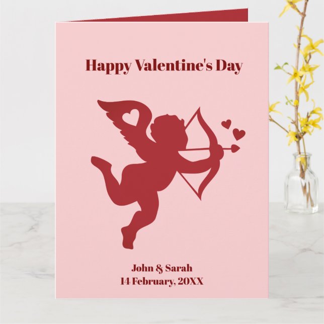 Carte CUPID the best card for my love (Fleur jaune)