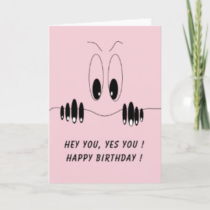 Carte Curiosity Eyes Fundy Birthday Card - Texte Personn