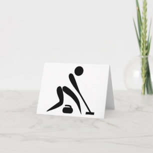 Carte Curling Curler Pierre Rock Broom