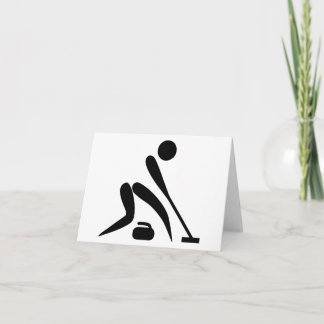 Carte Curling Curler Pierre Rock Broom