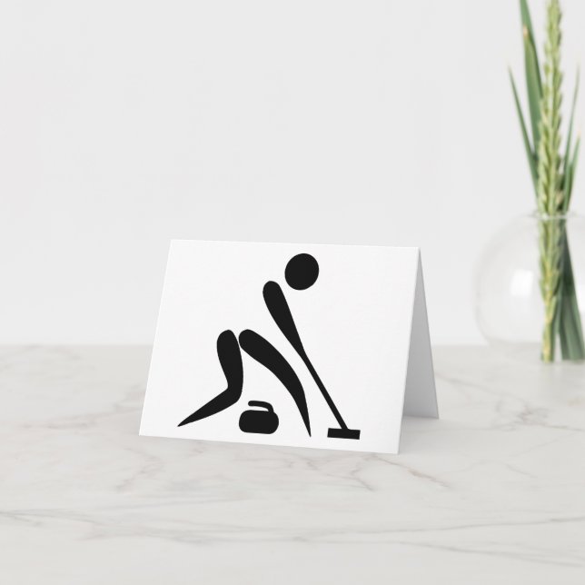 Carte Curling Curler Pierre Rock Broom (Devant)