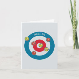 Carte curling Maison et pierres de curling vue du haut
