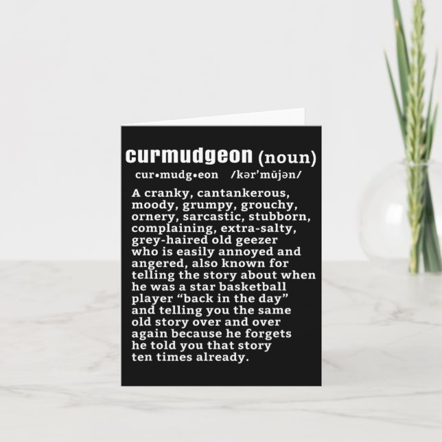 Carte Curmudgeon (bysketbyll Version) Fun Senior Citizen (Devant)