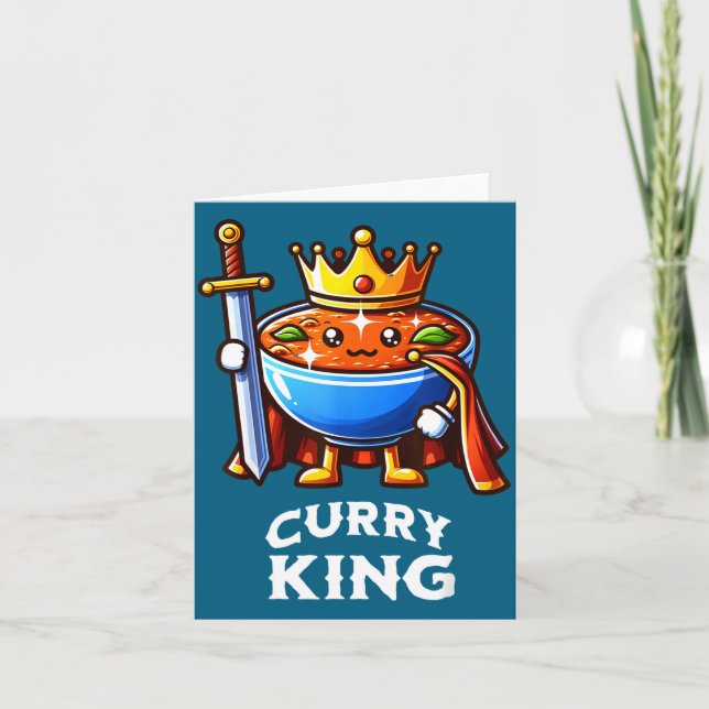Carte Curry King Funny Quote Curry Indian Food Lover  (Devant)