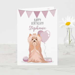 Carte Curte Yorkshire Terrier Anniversaire