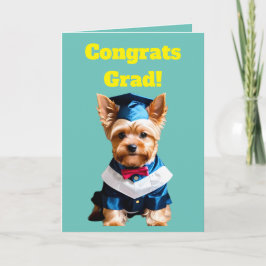Carte Curte Yorkshire Terrier Graduation