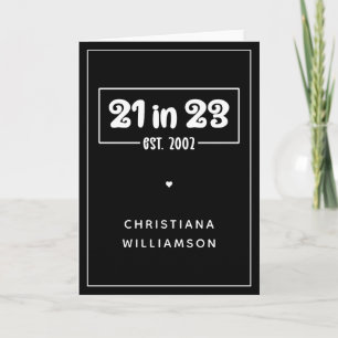 Carte Custom 21st Birthday Cadeau 21 en 23 Est 2002